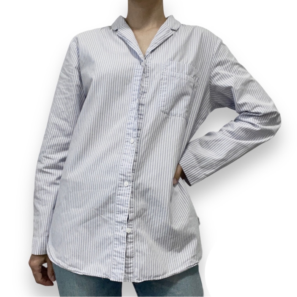 COS Striped Pajama-Style Shirt Size Small fair condition